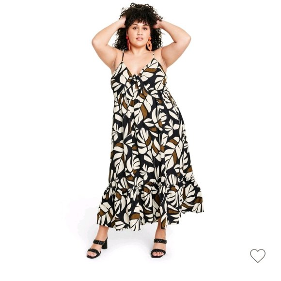 Sleeveless tie-front midi dress - tabitha brown for Target. - Picture 1 of 3